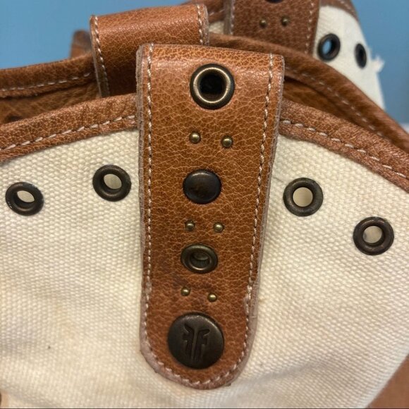 FRYE Sz 9.5 Amelia  Canvas Leather Pull On Booties - Picture 7 of 10